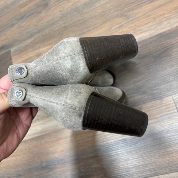 Rag & Bone Womens Size 39.5/US 9 Margot Suede Bootie Gray Heeled Almond Toe - Picture 5 of 11